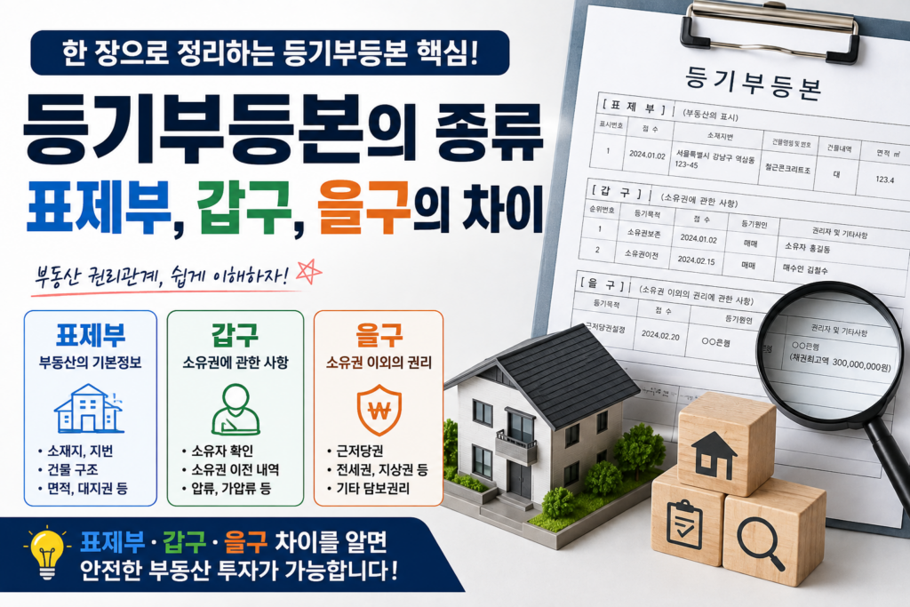 등기부등본 종류