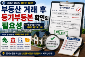 부동산 거래 후 꼭 확인하자