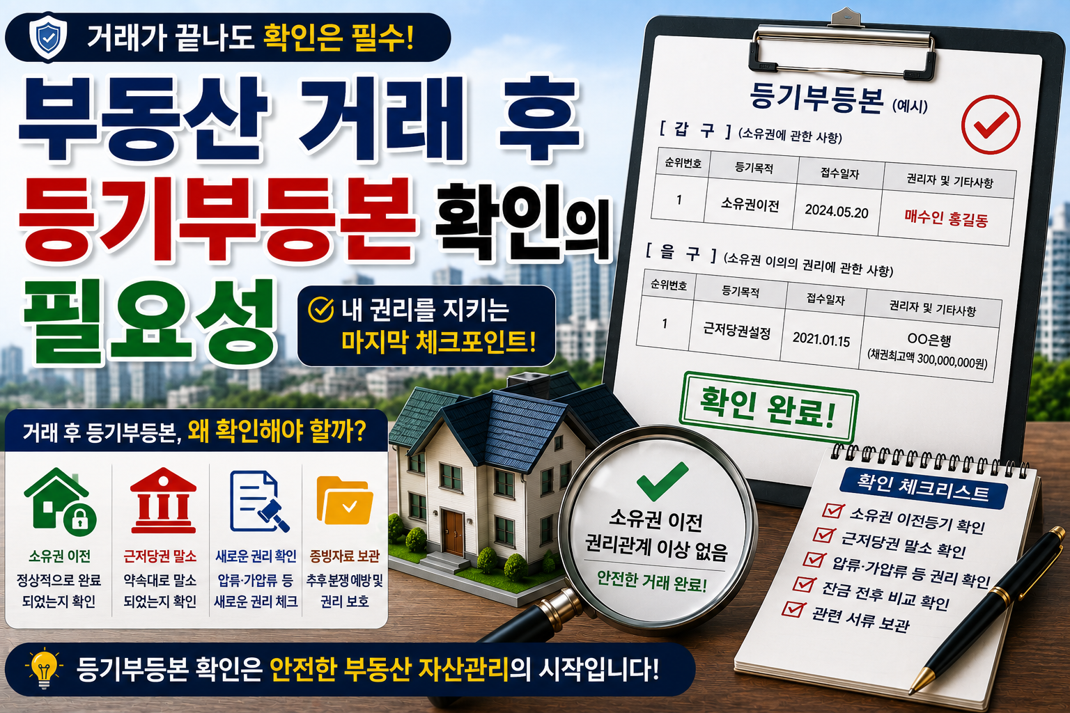 부동산 거래 후 꼭 확인하자