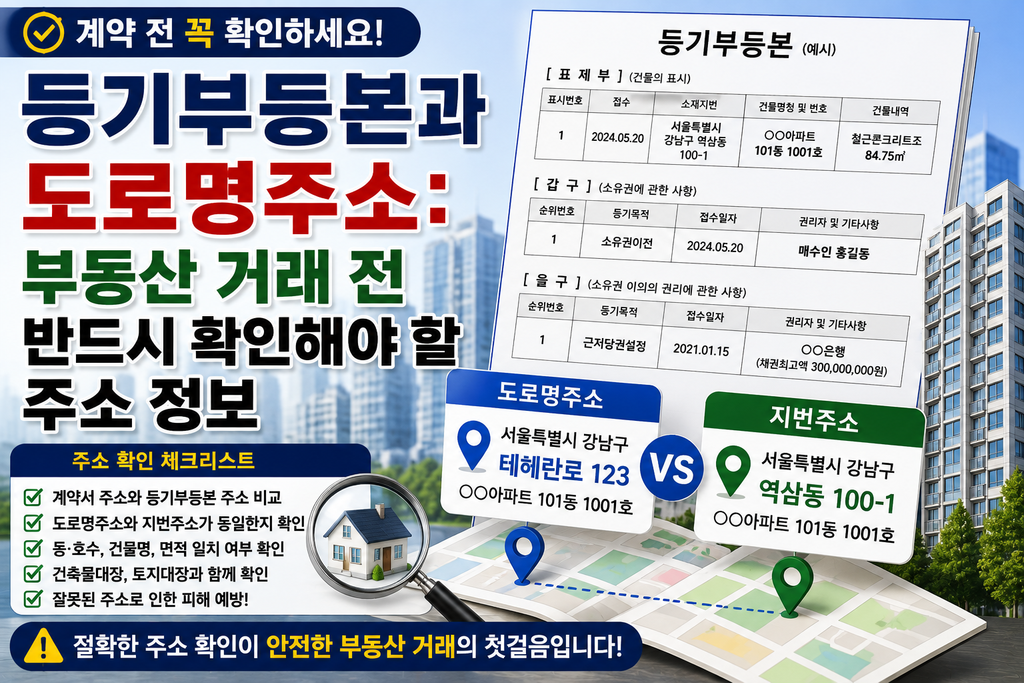 등기부등본과 도로명주소