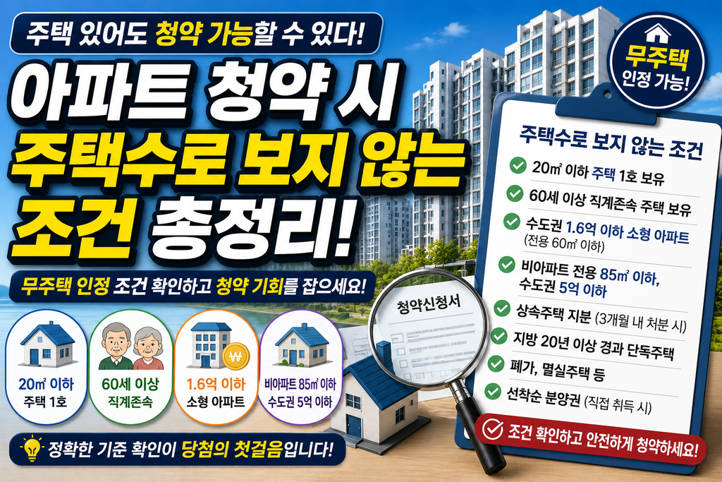 아파트 청약시 주택수
